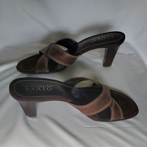 Franco Sarto L- Neal Brown Leather Mule